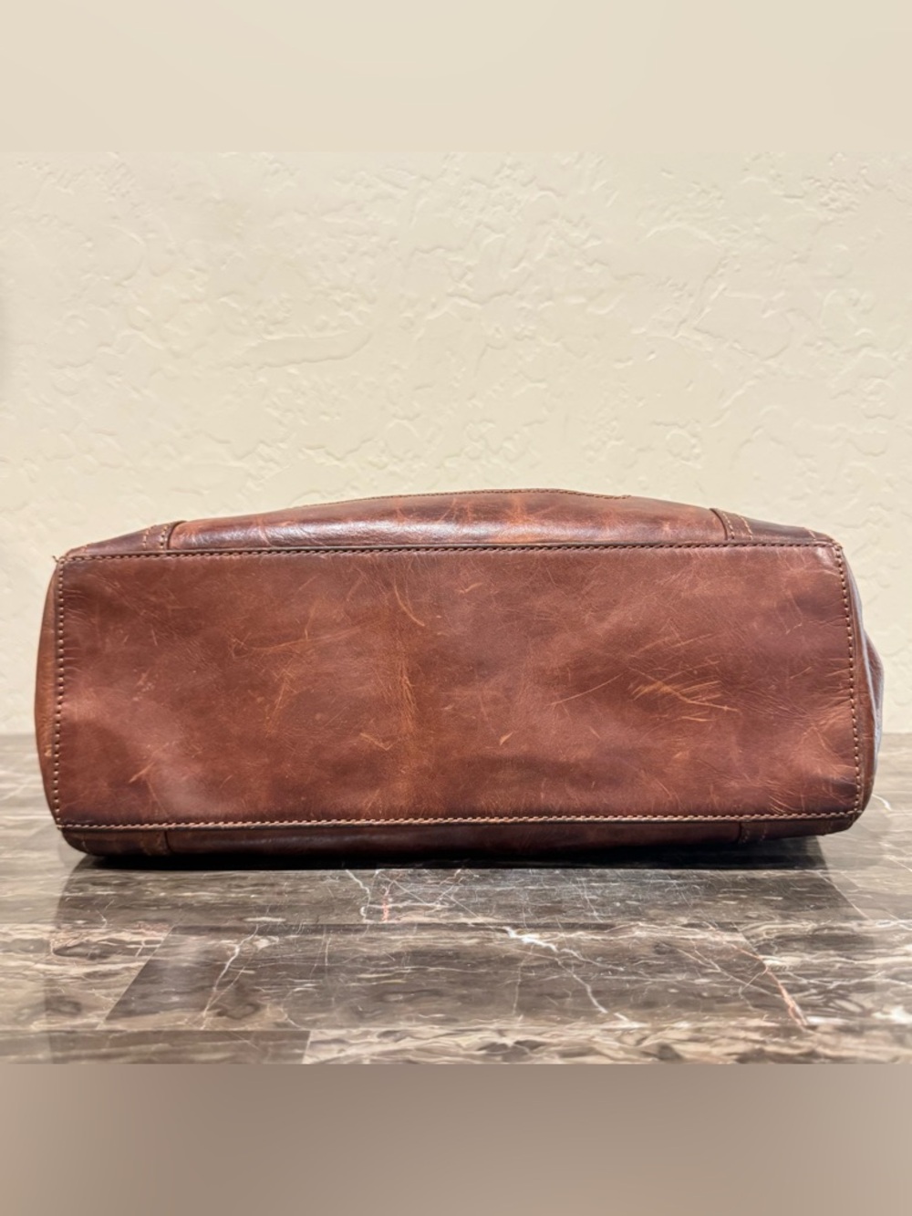 Frye Melissa Brown Leather Tote Bag - Picture 7 of 14
